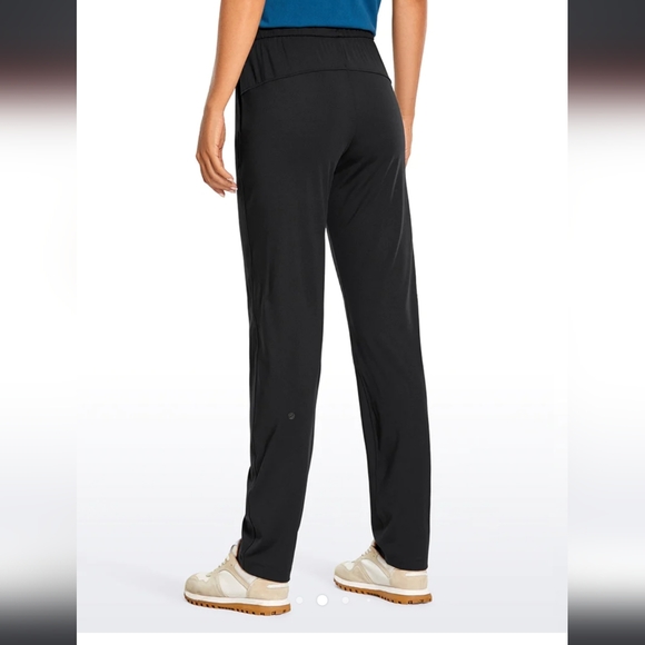 CRZ YOGA Stretch Drawstring Pants with Pockets, Black - Picture 2 of 3